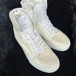 Supra White sequins sneakers